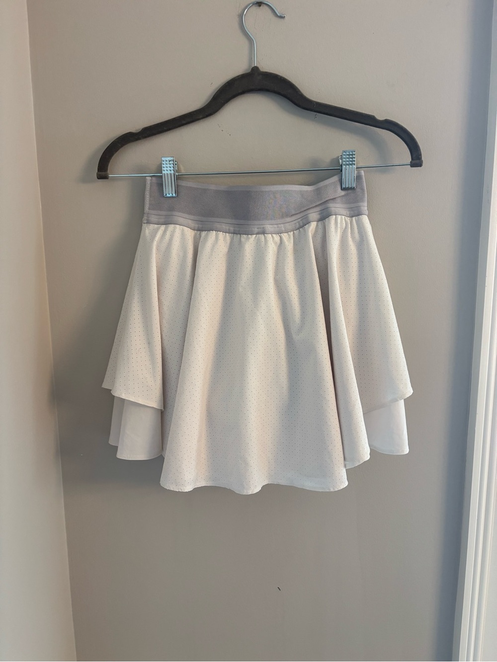 lululemon athletica White with GreyLayered Mini Skirt